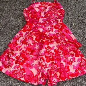 SHEIN Pink Floral Jumpsuit